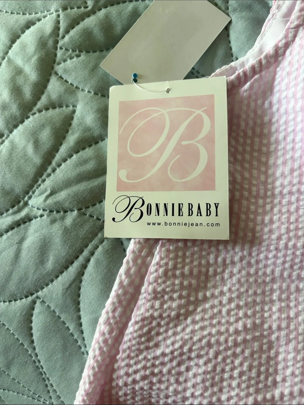 Bonnie Baby Pink Textured Dress with Cream Leggings